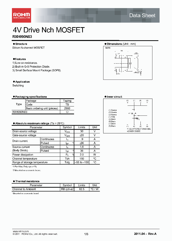 RXH090N03_7580545.PDF Datasheet