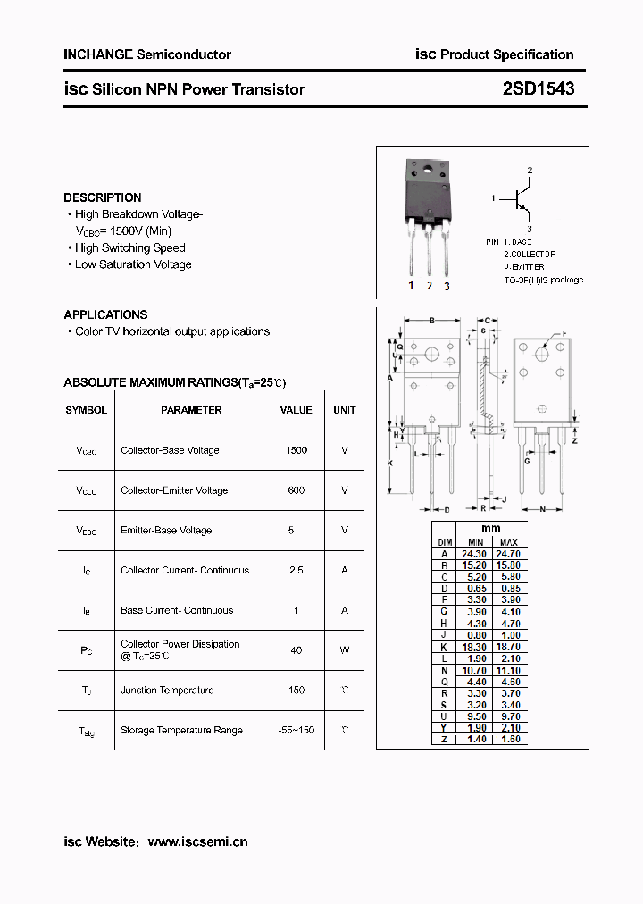 2SD1543_7581235.PDF Datasheet