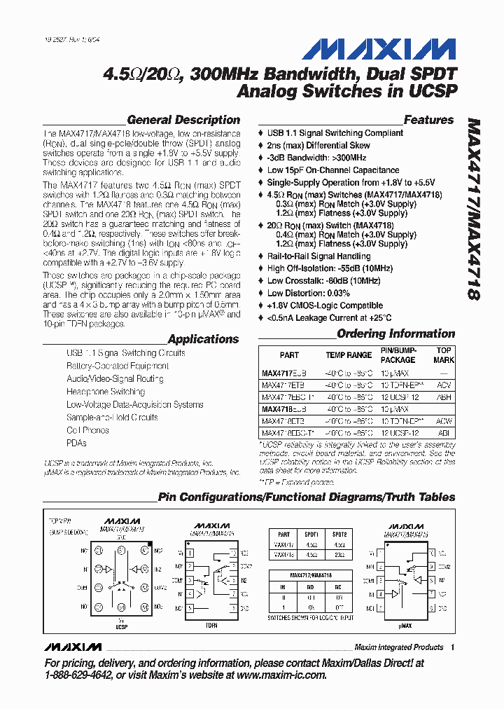 MAX4718EUB_7581190.PDF Datasheet