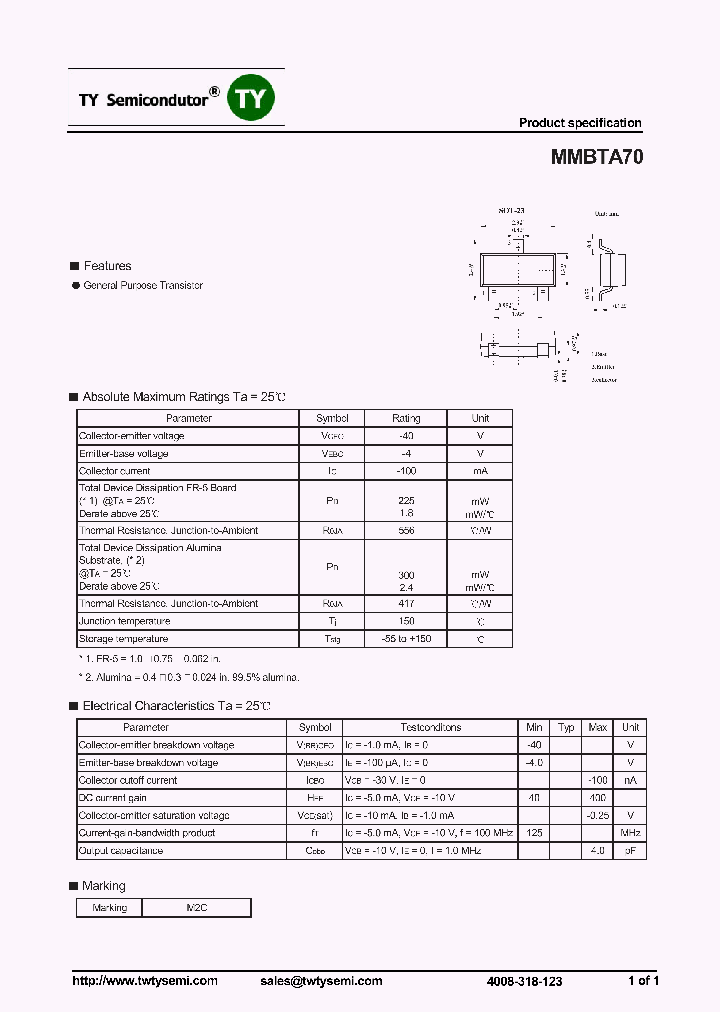 MMBTA70_7581343.PDF Datasheet
