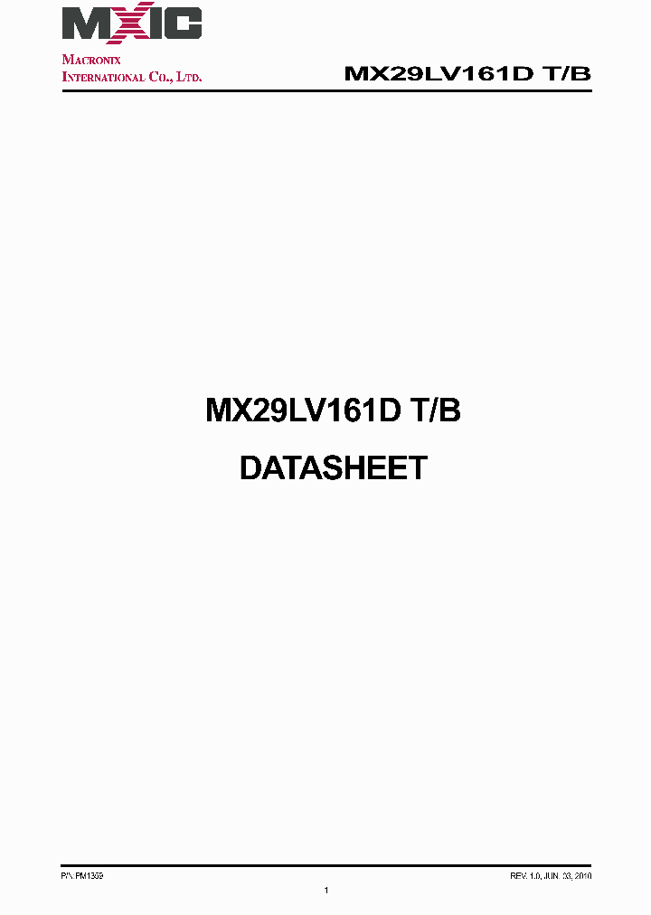 MX29LV161DBXBI90G_7581802.PDF Datasheet