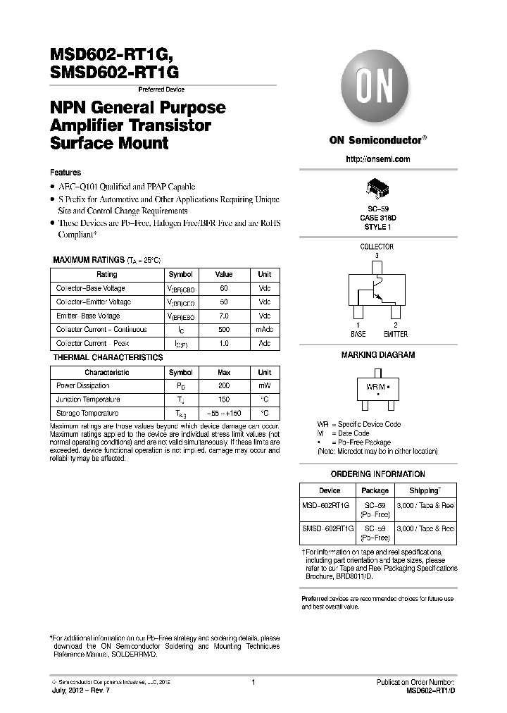 MSD602-RT1G_7584776.PDF Datasheet