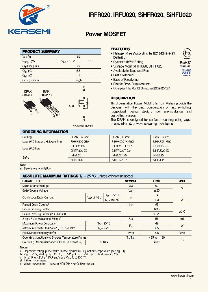 IRFU020_7586145.PDF Datasheet