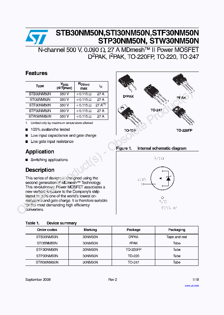 STB30NM50N_7588406.PDF Datasheet