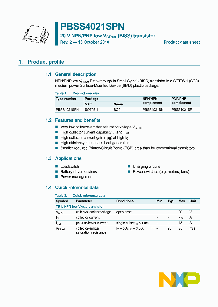 PBSS4021SPN_7588729.PDF Datasheet
