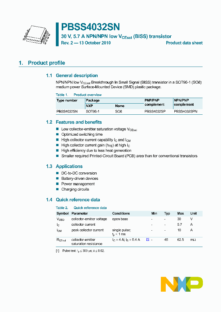 PBSS4032SN_7588733.PDF Datasheet