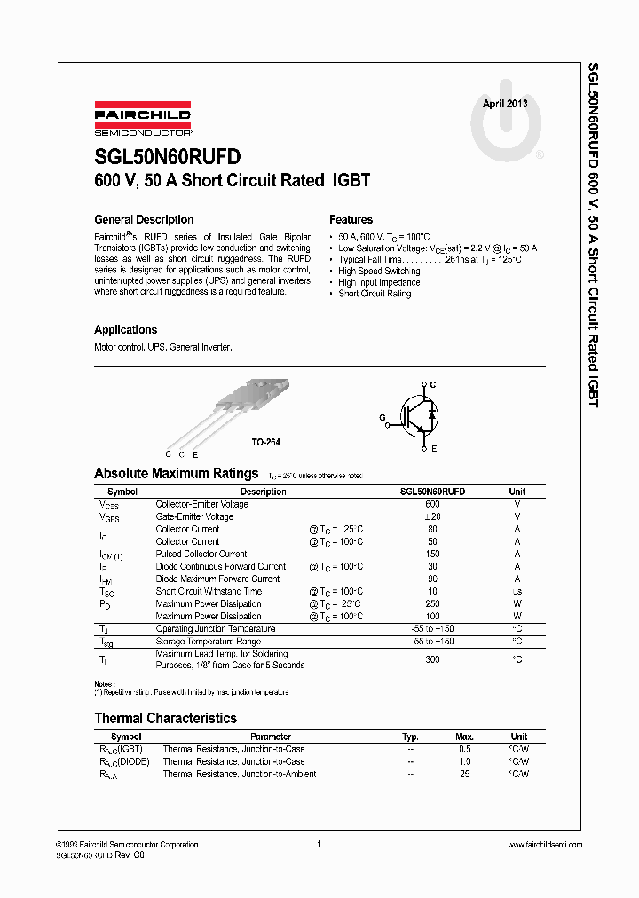 SGL50N60RUFD_7589886.PDF Datasheet