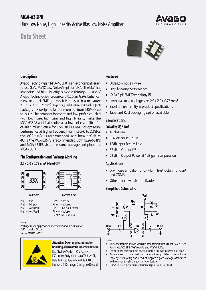 MGA-633P8-BLKG_7590428.PDF Datasheet