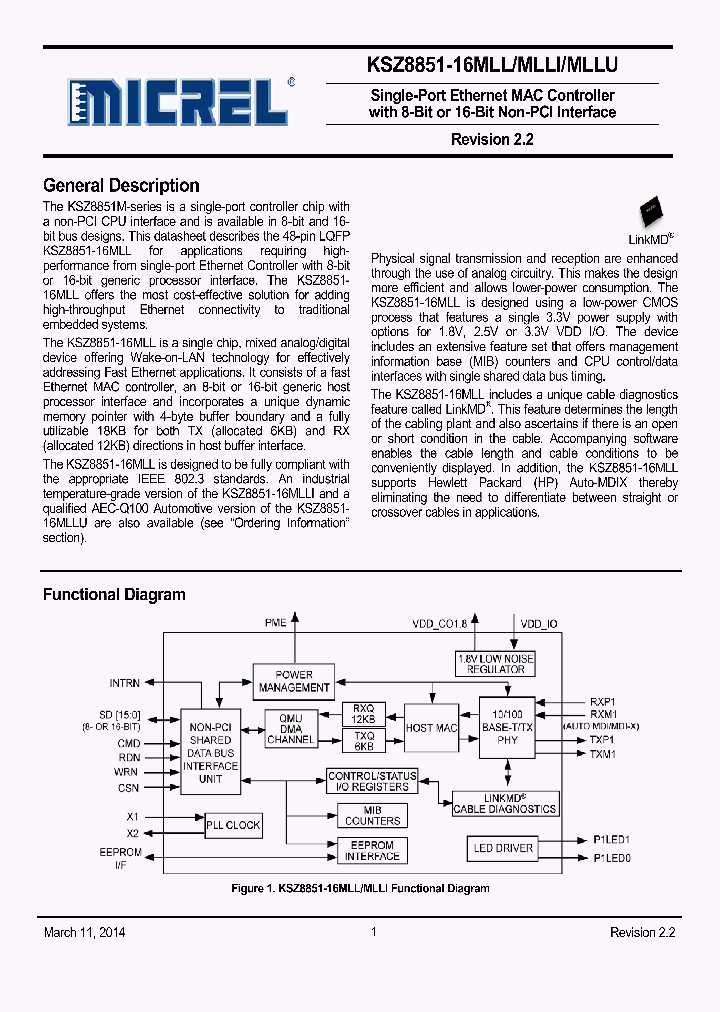 KSZ8851-16MLL_7591678.PDF Datasheet
