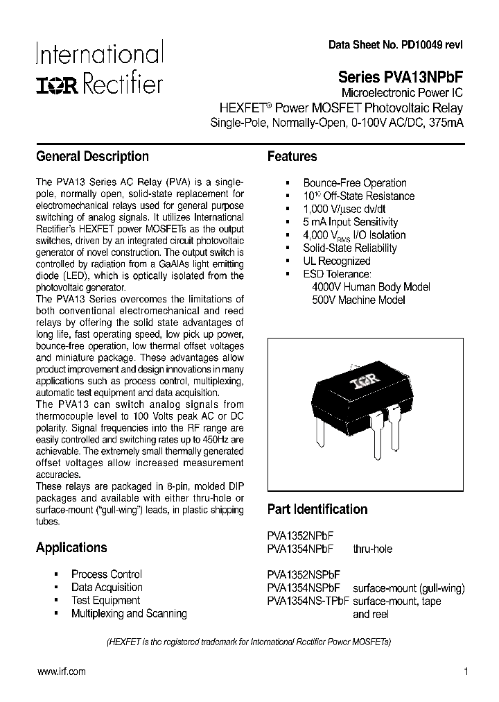 PVA1352NSPBF_7592674.PDF Datasheet