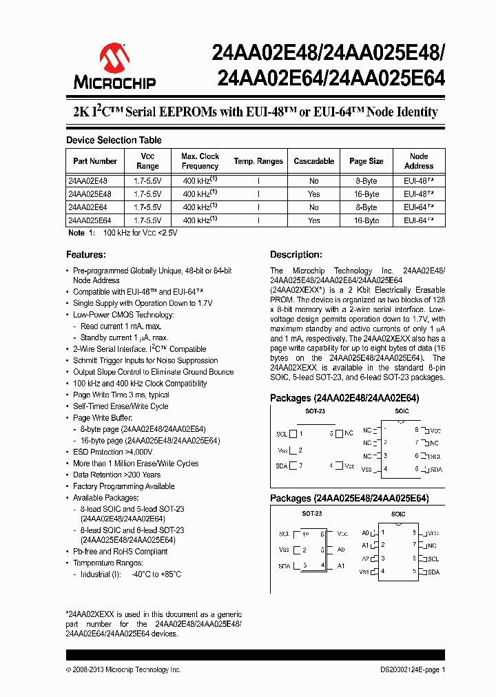 24AA02E48_7595822.PDF Datasheet