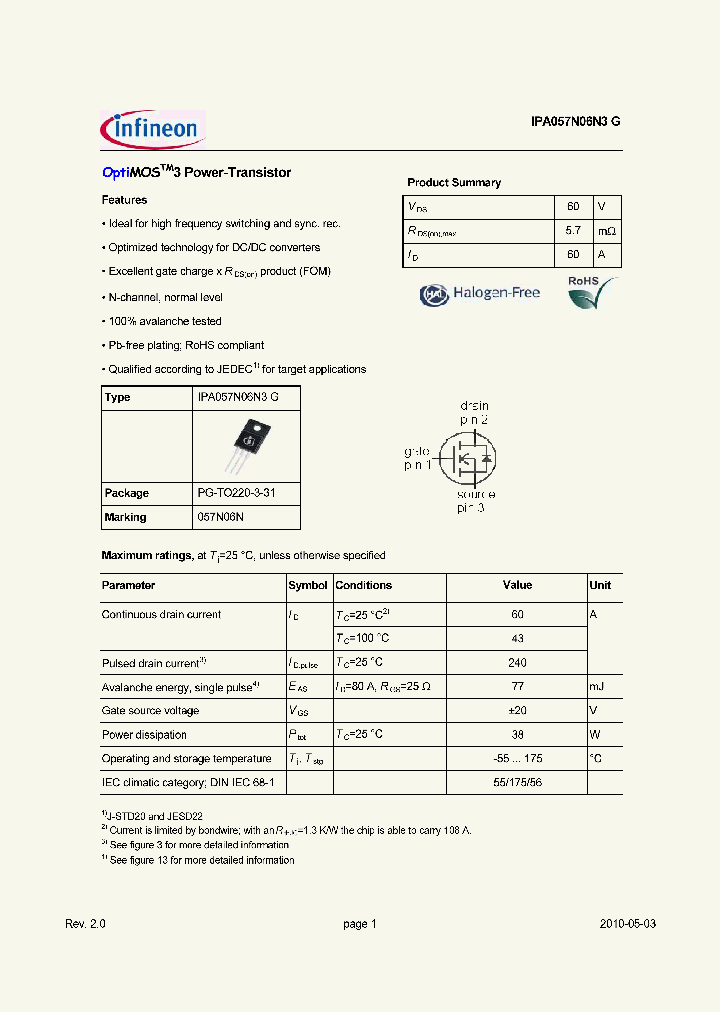 IPA057N06N3-G_7600006.PDF Datasheet