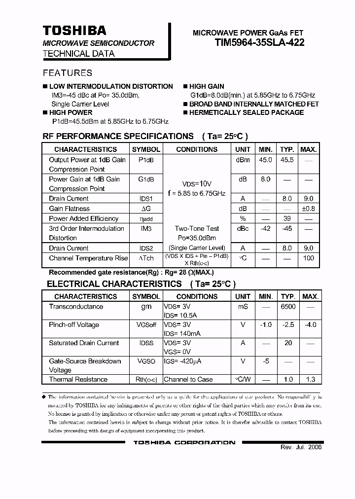 TIM5964-35SLA-422_7600570.PDF Datasheet