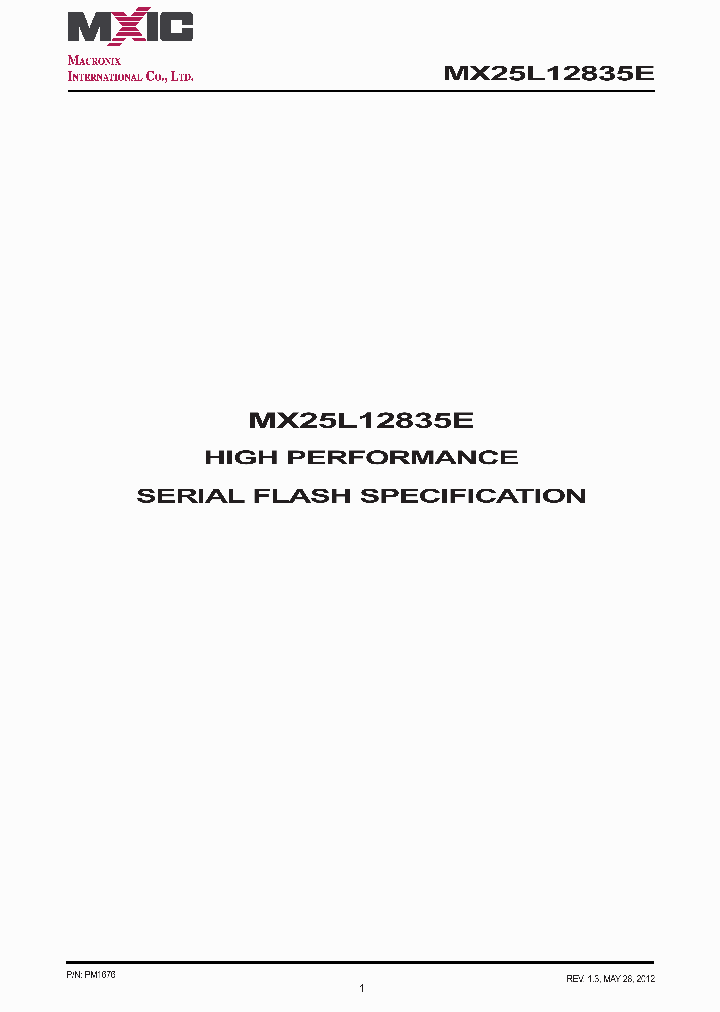 MX25L12835E_7602812.PDF Datasheet