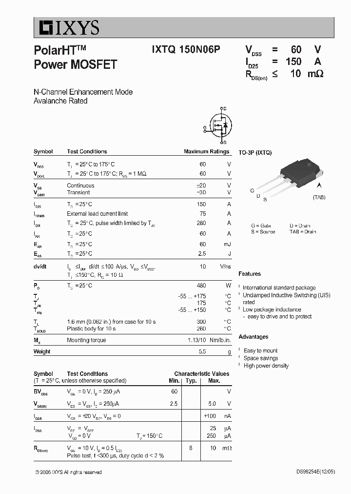IXTQ-150N06P_7603041.PDF Datasheet
