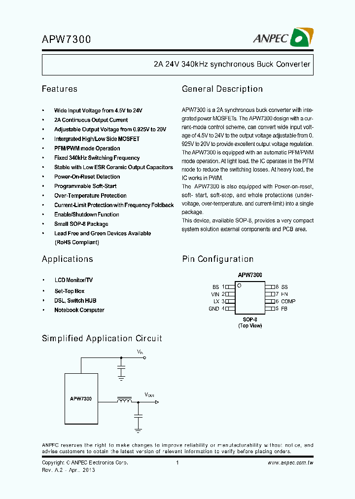 APW7300_7603442.PDF Datasheet