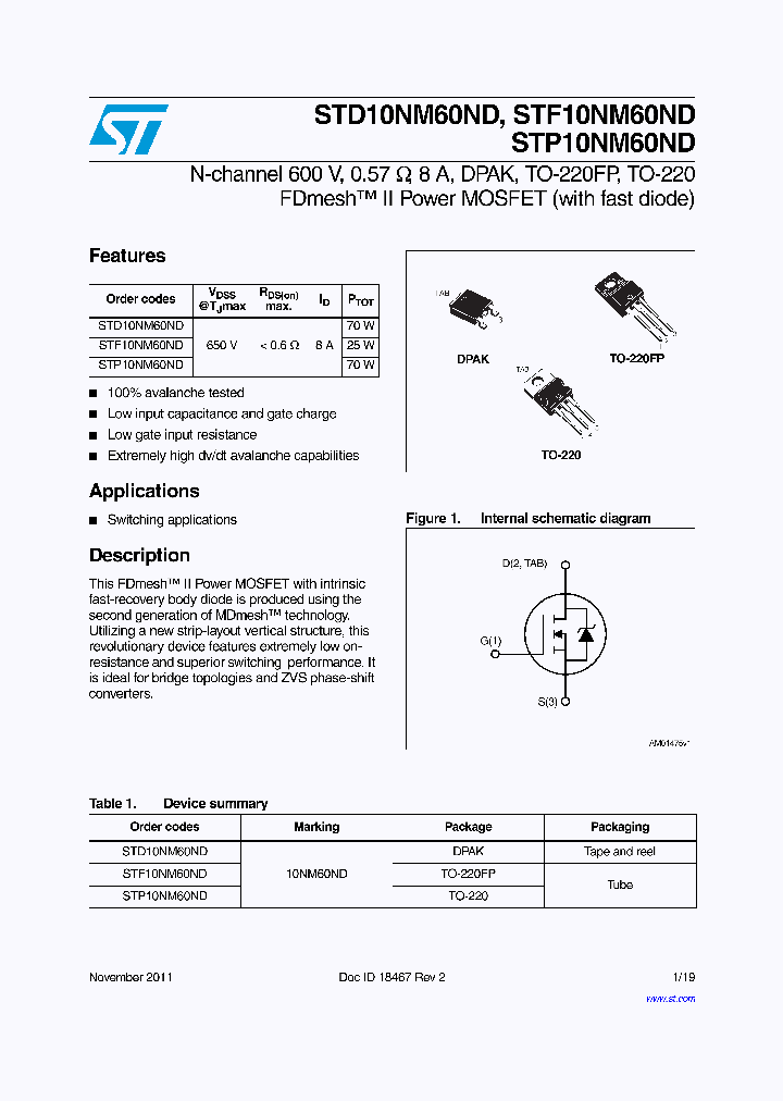 STD10NM60ND_7604005.PDF Datasheet