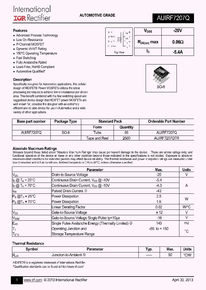 AUIRF7207QTR_7604668.PDF Datasheet