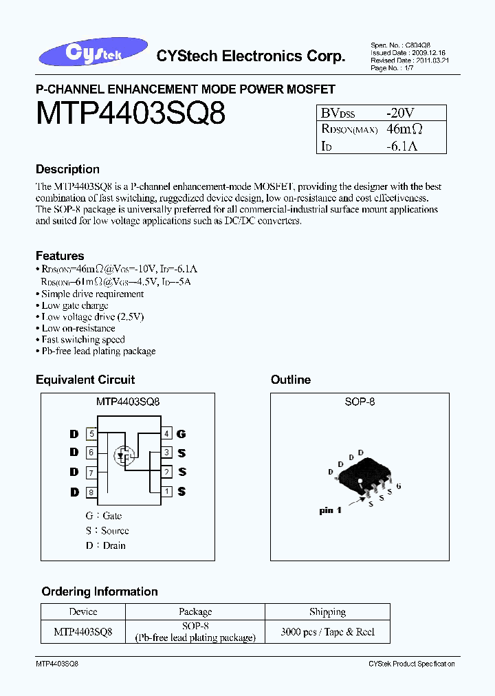 MTP4403SQ8_7604689.PDF Datasheet