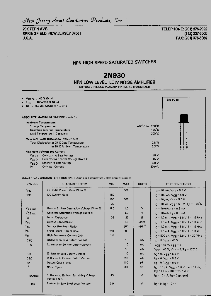 2N930_7605290.PDF Datasheet
