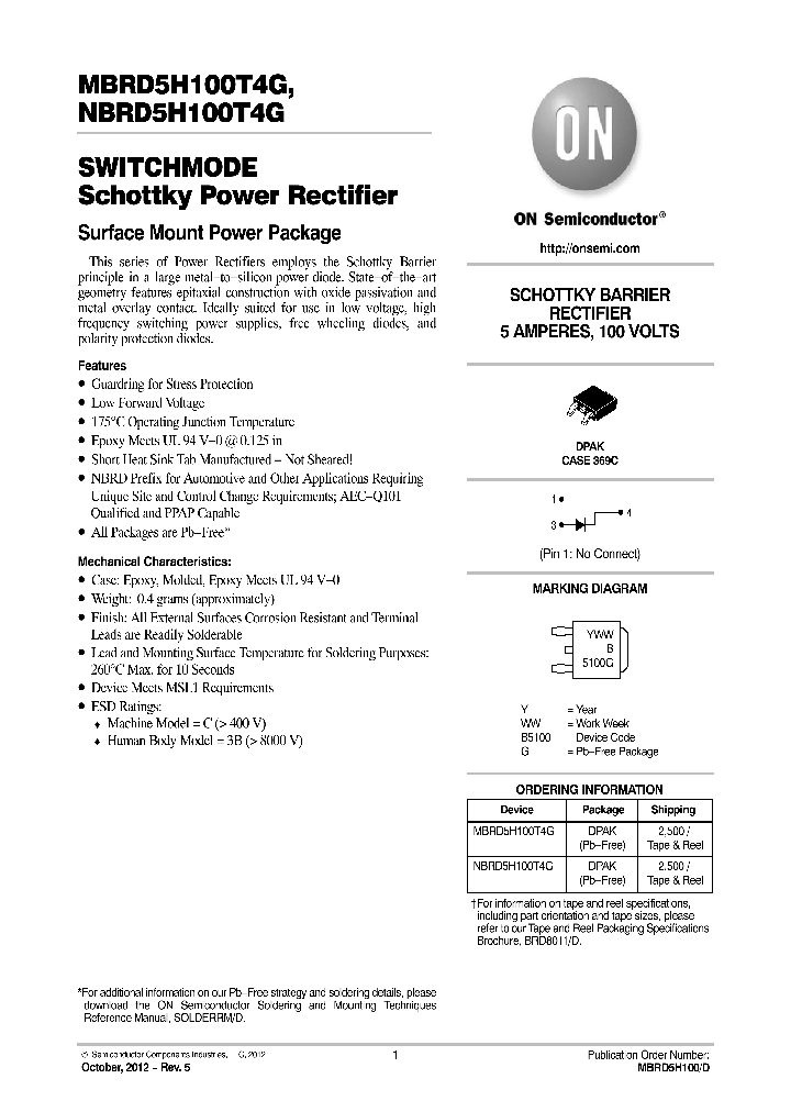 NBRD5H100T4G_7606036.PDF Datasheet