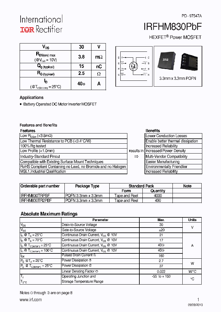 IRFHM830PBF_7606786.PDF Datasheet