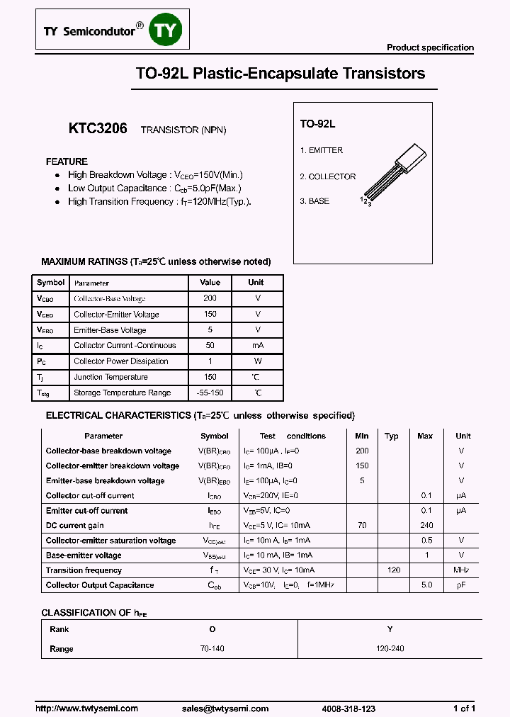 KTC3206_7608472.PDF Datasheet