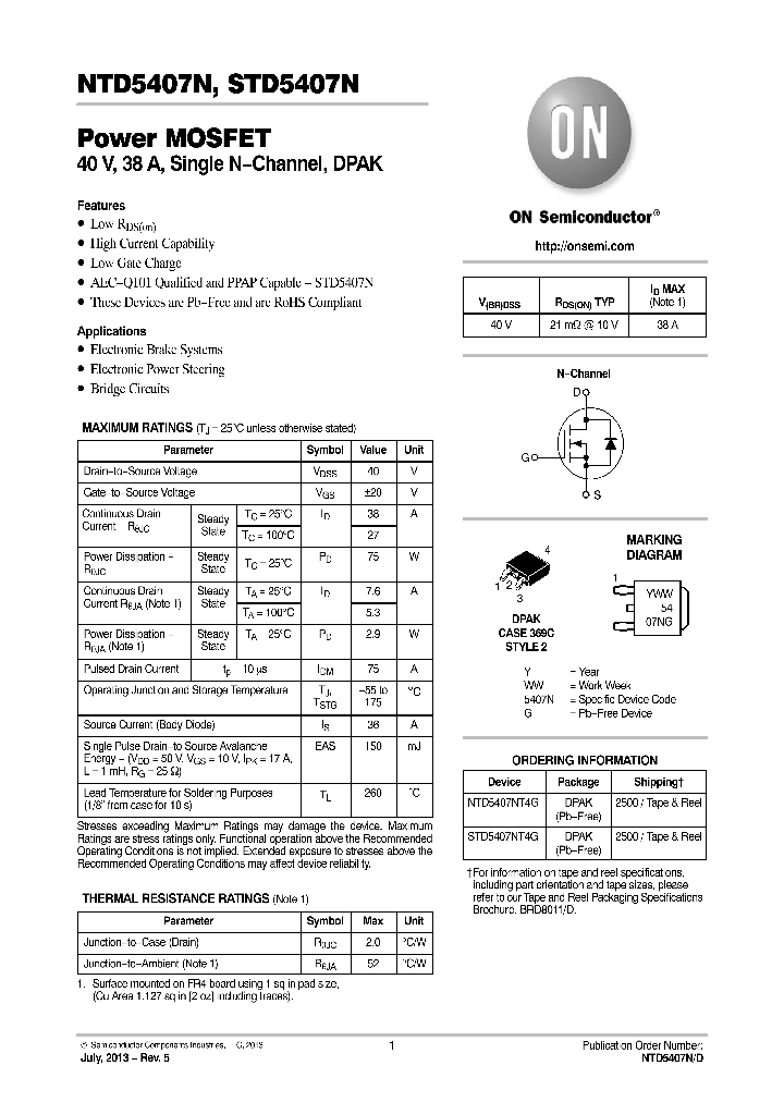 NTD5407N_7609745.PDF Datasheet