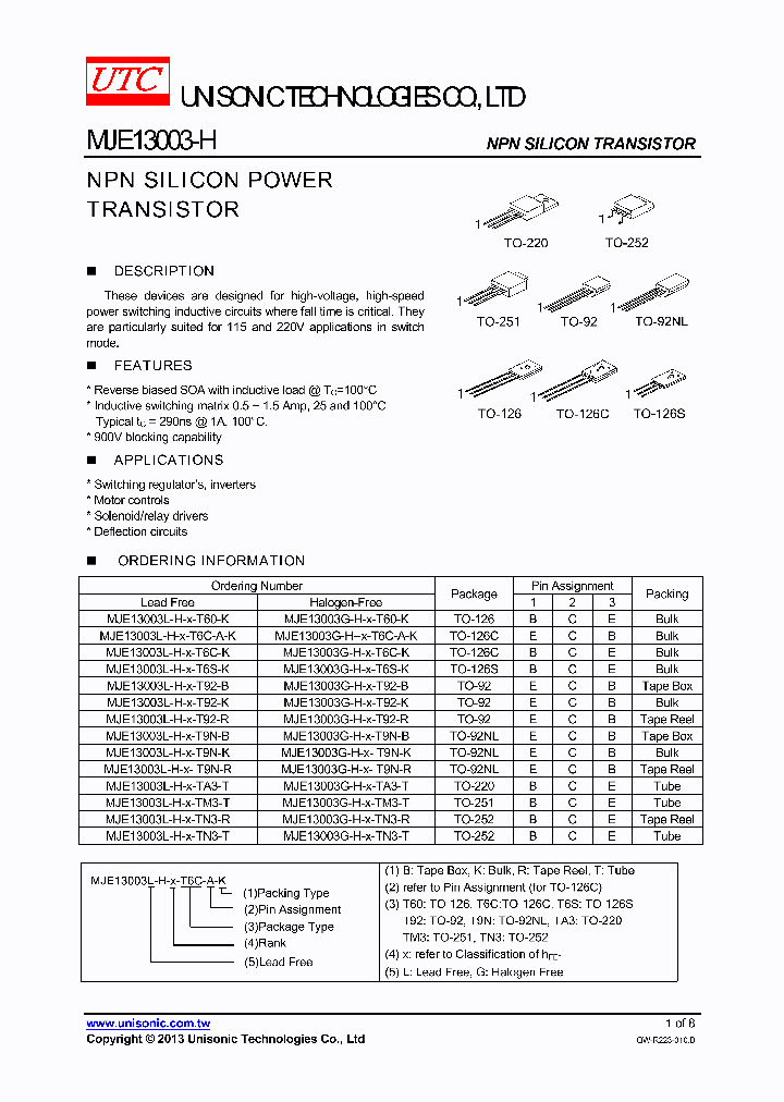 MJE13003L-H-C-T6C-K_7610064.PDF Datasheet