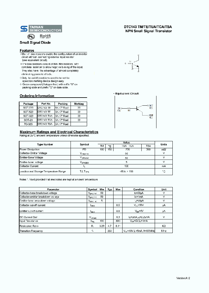 DTC143TUA_7610551.PDF Datasheet