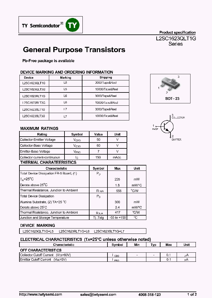 L2SC1623QLT3G_7610995.PDF Datasheet