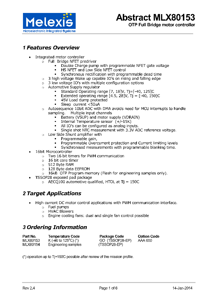 MLX80153_7611182.PDF Datasheet