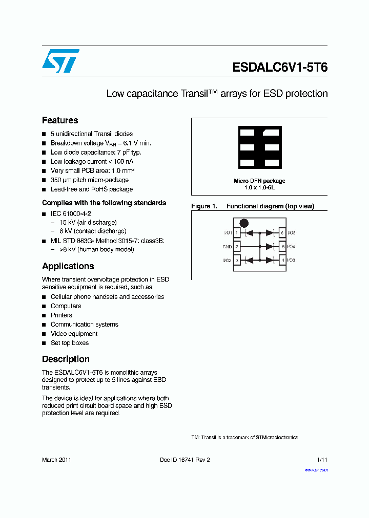 ESDALC6V1-5T6_7611472.PDF Datasheet