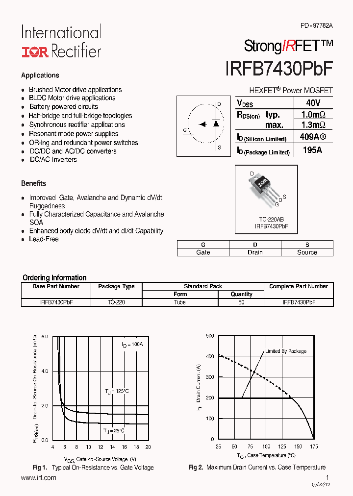 IRFB7430PBF_7611876.PDF Datasheet