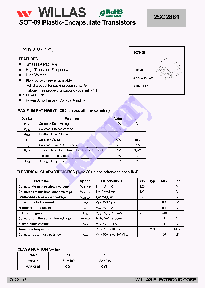 2SC2881_7612800.PDF Datasheet