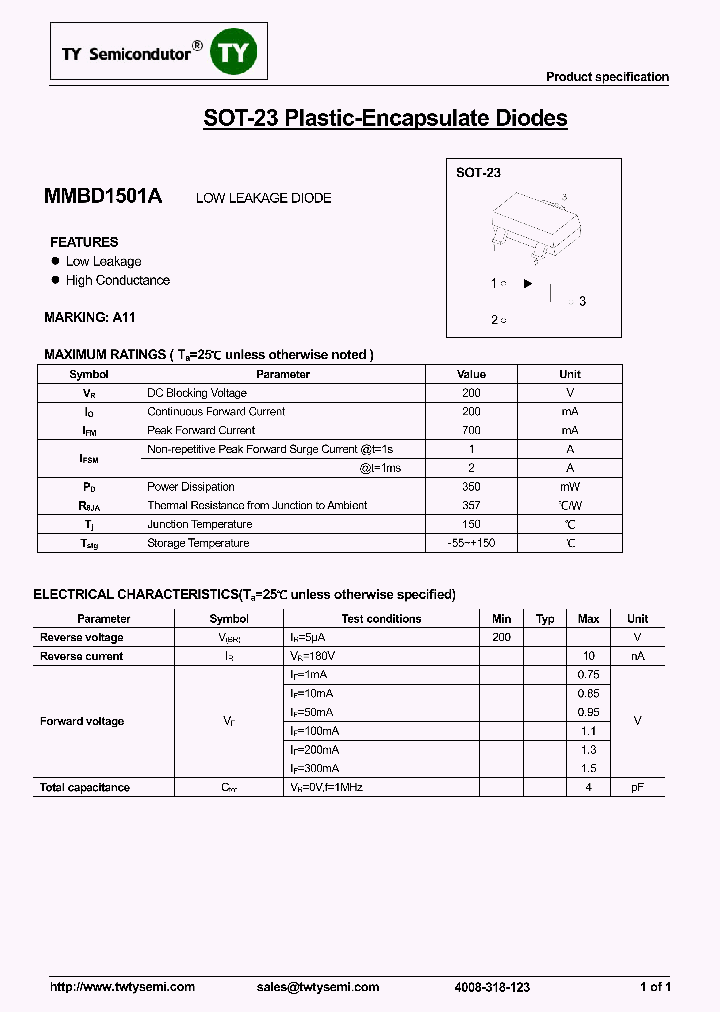 MMBD1501A_7613046.PDF Datasheet