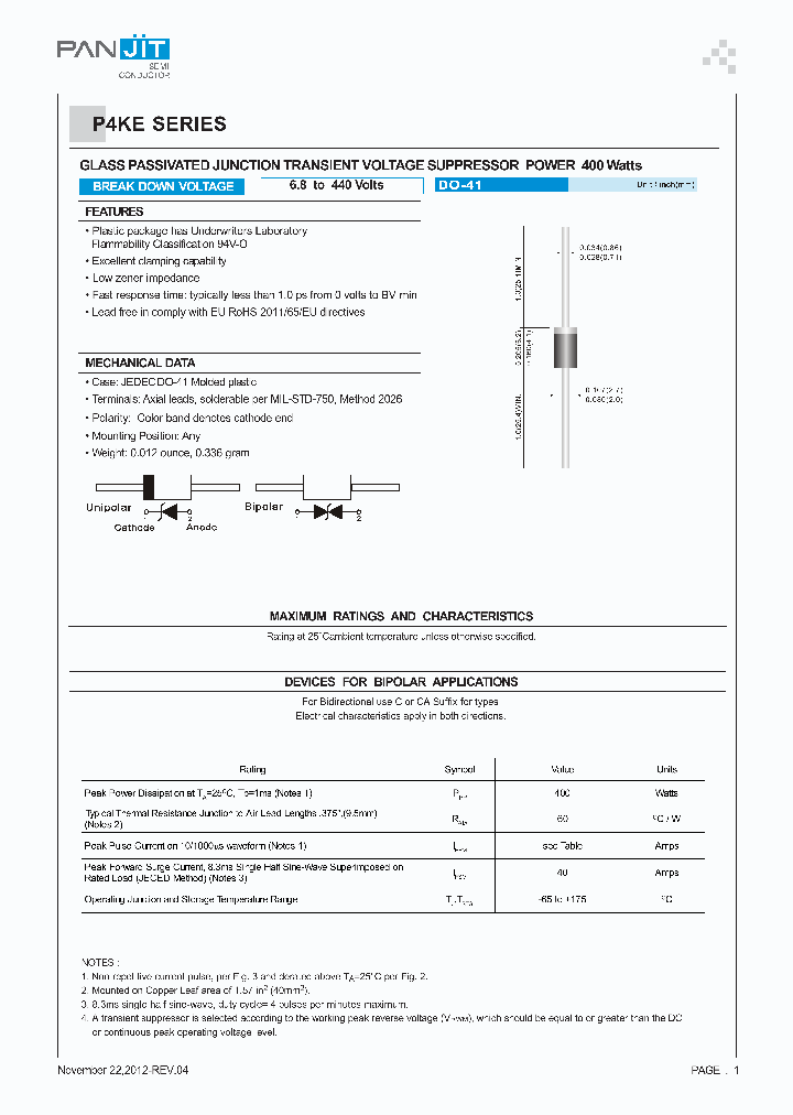 P4KESERIES14_7613724.PDF Datasheet