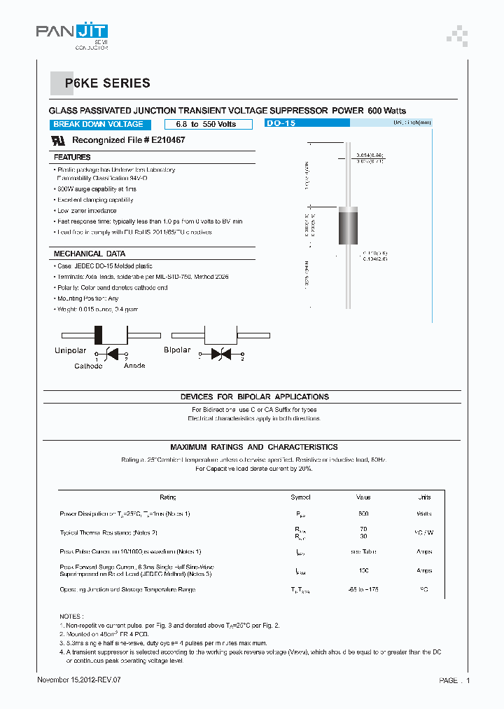 P6KESERIES14_7613726.PDF Datasheet