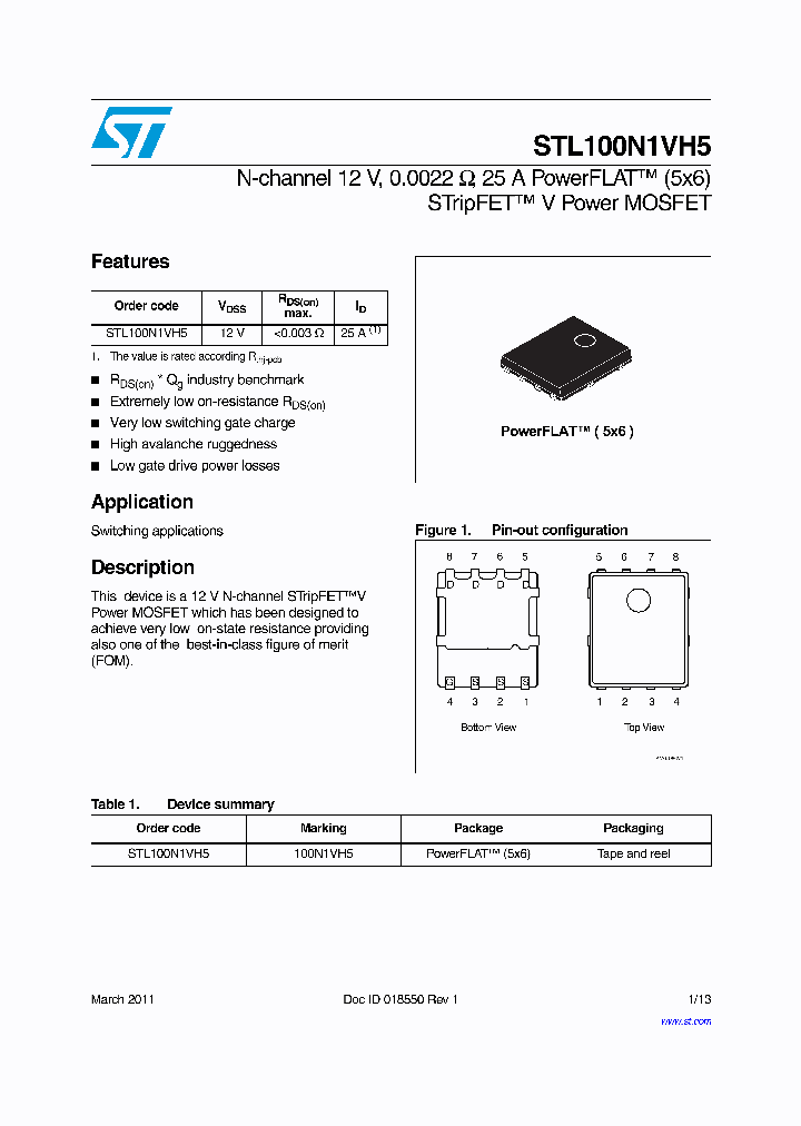 STL100N1VH5_7614476.PDF Datasheet