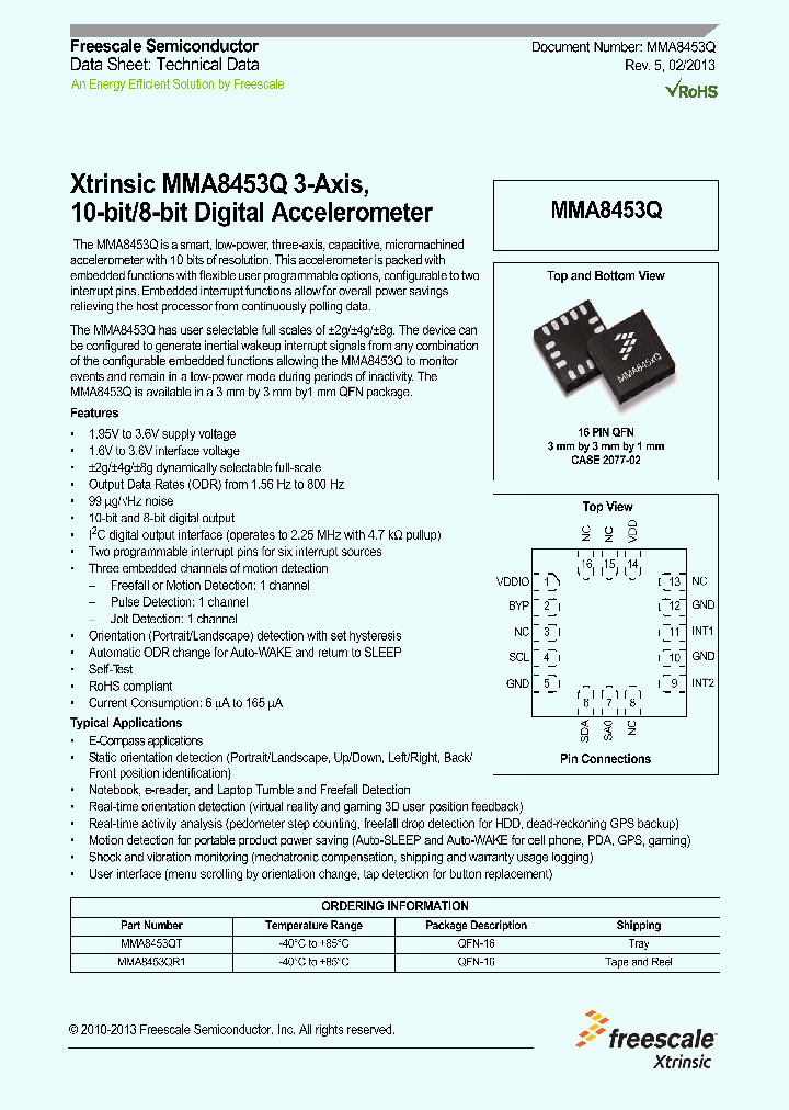 MMA8453Q_7614933.PDF Datasheet