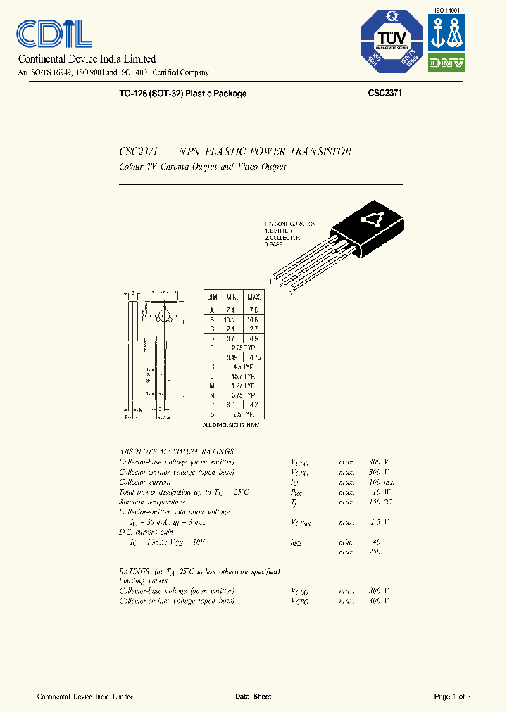 CSC2371_7615447.PDF Datasheet