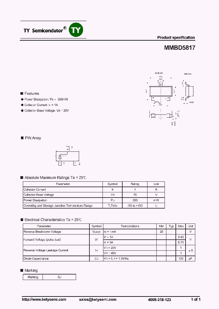 MMBD5817_7616724.PDF Datasheet