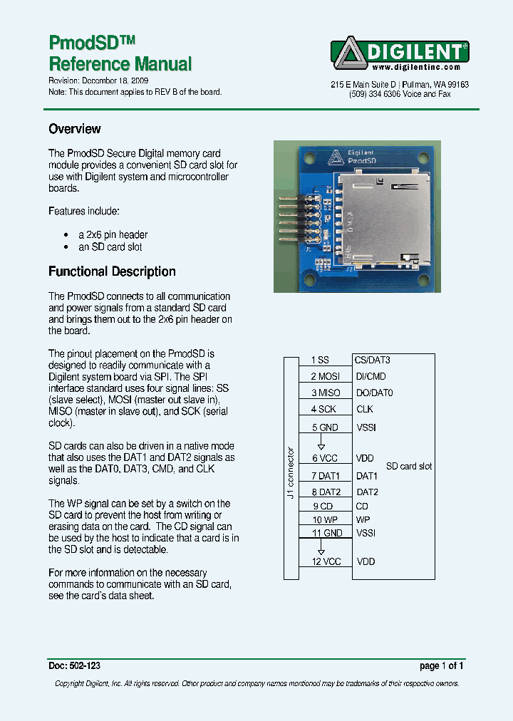 PMODSDRM_7617159.PDF Datasheet