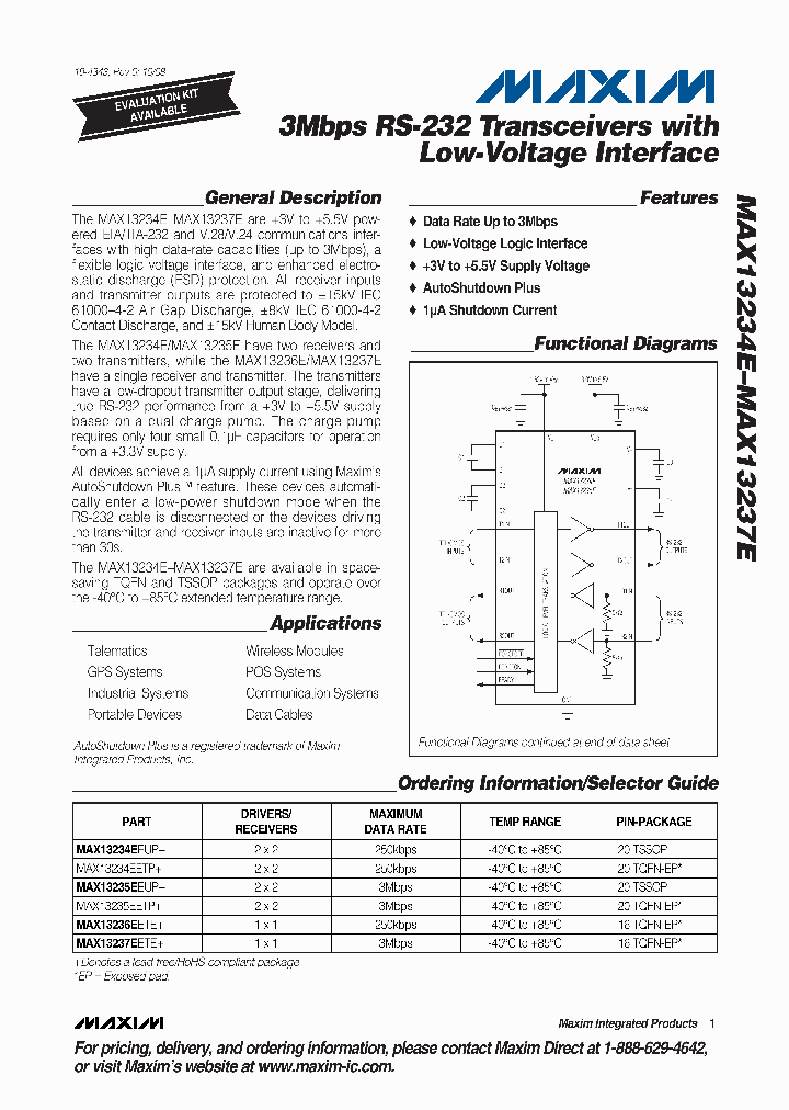MAX13234EETP_7618385.PDF Datasheet