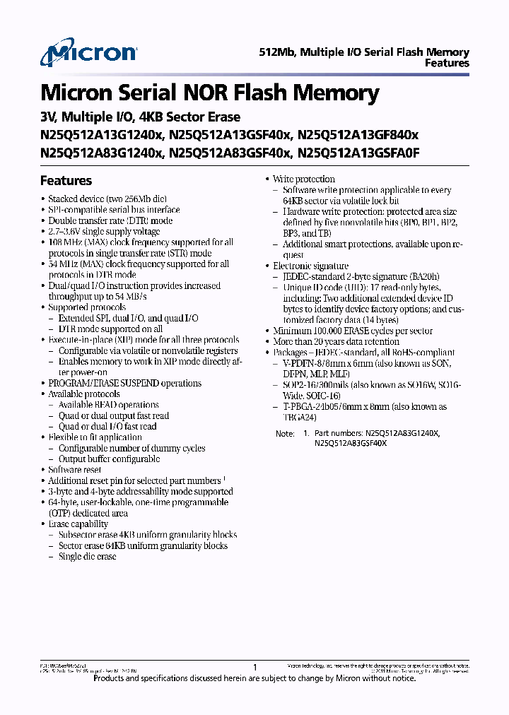 N25Q512A13GSF40F_7620792.PDF Datasheet