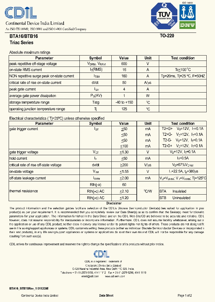 BTB16_7622959.PDF Datasheet