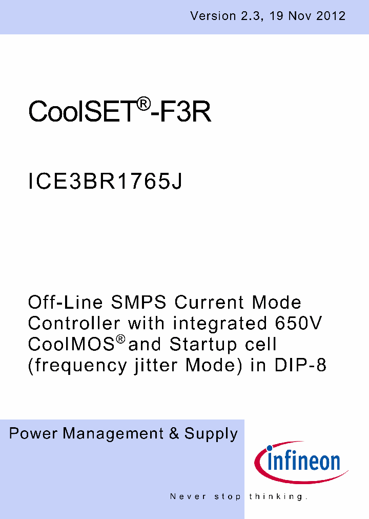 ICE3BR1765JXKLA1_7623235.PDF Datasheet