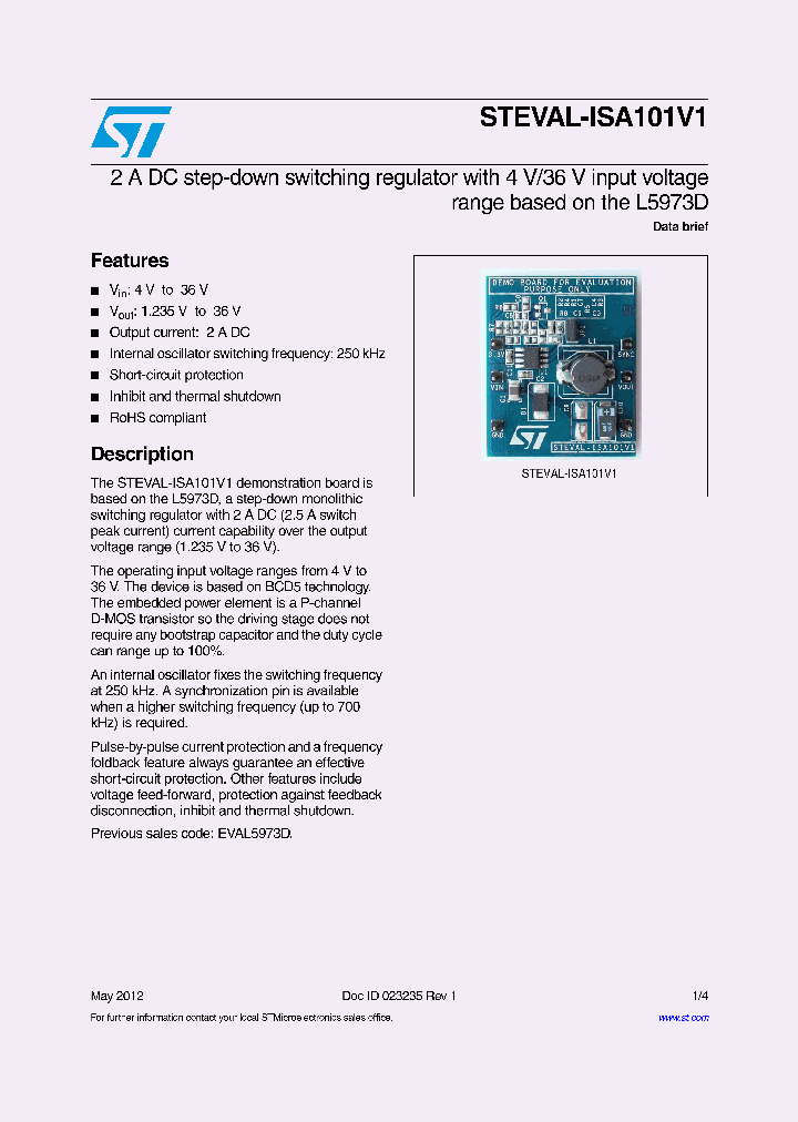 STEVAL-ISA101V1_7628419.PDF Datasheet
