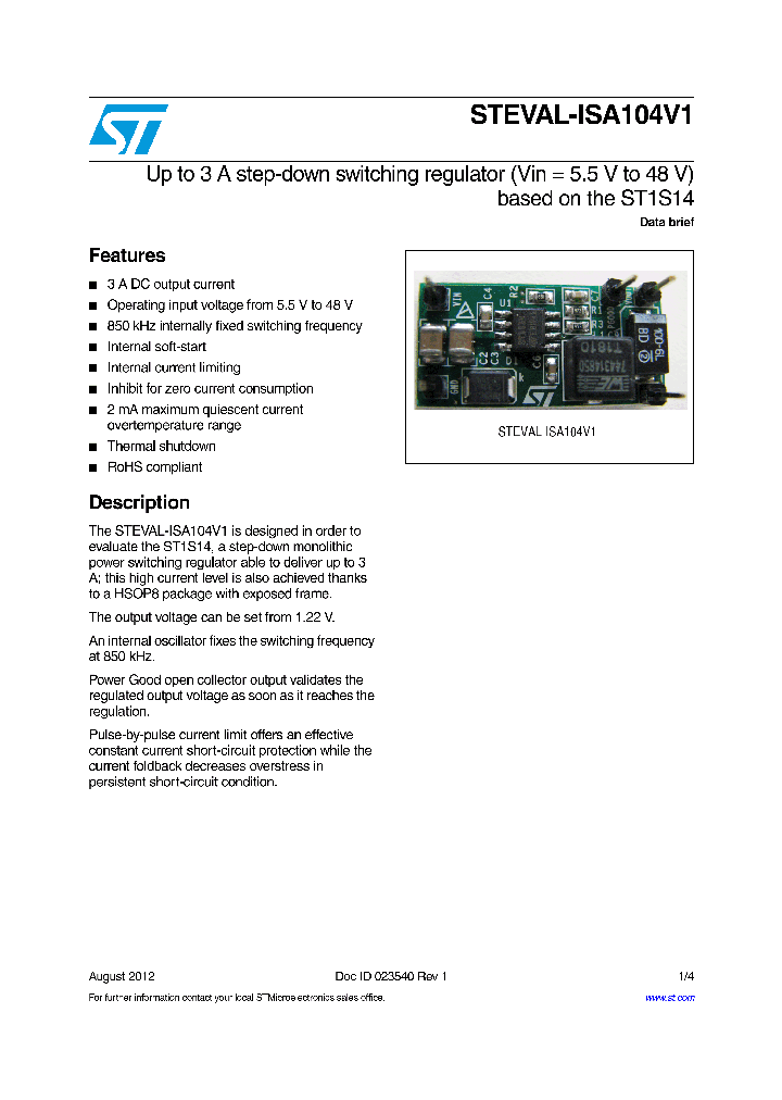 STEVAL-ISA104V1_7628420.PDF Datasheet