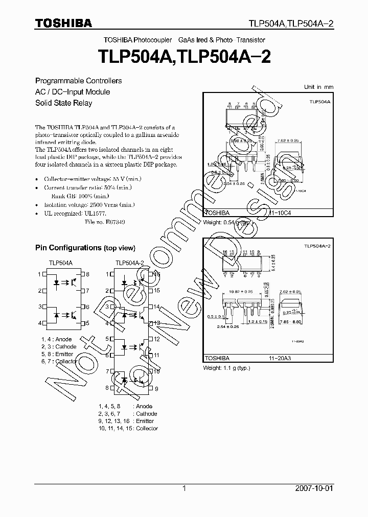 TLP504A_7628424.PDF Datasheet
